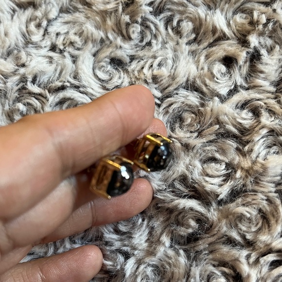 Kate Spade Druxy Stud Glitter Shimmer Earrings Costume Jewelry Sequin Metallic - Picture 10 of 16